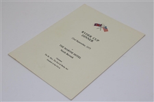 1973 Ryder Cup at Marine Hotel at North Berwick Dinner Menu