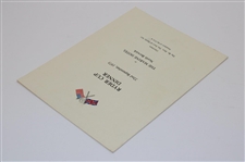 1973 Ryder Cup at Marine Hotel at North Berwick Dinner Menu