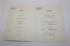 1973 Ryder Cup at Marine Hotel at North Berwick Dinner Menu