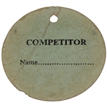 1960 Spalding Golf Tournament Competitor Badge