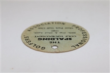 1960 Spalding Golf Tournament Competitor Badge