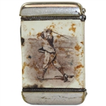 British Saw Fire Insurance Company Lighter With Golfer