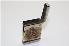 British Saw Fire Insurance Company Lighter With Golfer