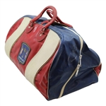 1973 Ryder Cup Team USA Issued Red, White & Blue Leather Duffel Bag