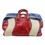 1973 Ryder Cup Team USA Issued Red, White & Blue Leather Duffel Bag