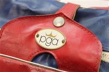 1973 Ryder Cup Team USA Issued Red, White & Blue Leather Duffel Bag