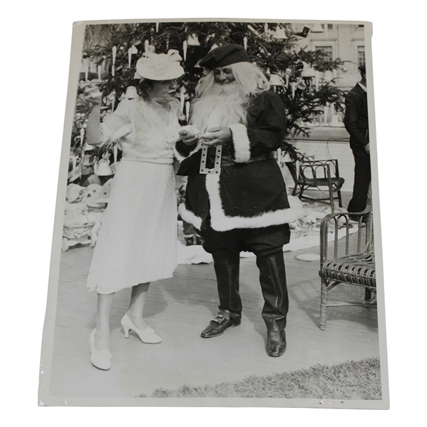 1938 Sam Snead as Slammin Santa Claus at Christmas Party Wire Photo