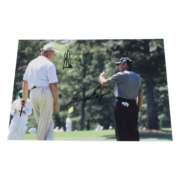 Gary Player & Ernie Els Signed Masters Tournament Photo JSA ALOA