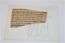 1934 Willie Mcfarlane Defends His Golf Title Original Wire Photo - May 24th
