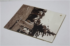 1942 Byron Nelson Driving at Augusta National Frank Christian Photo On Board