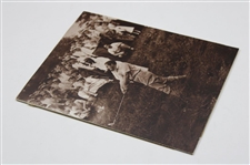 Claude Harmon Hits Out of Rough at Masters Frank Christian Photo On Board