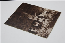 Claude Harmon Hits Out of Rough at Masters Frank Christian Photo On Board