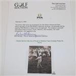 Claude Harmon Hits Out of Rough at Masters Frank Christian Photo On Board