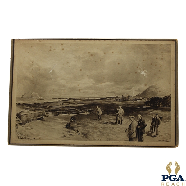 Life Association of Scotland North Berwick Links Perfection Bunker Michael Brown Print On Board