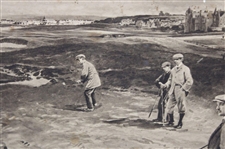 Life Association of Scotland North Berwick Links Perfection Bunker Michael Brown Print On Board