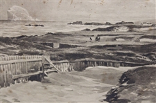 Life Association of Scotland North Berwick Links Perfection Bunker Michael Brown Print On Board