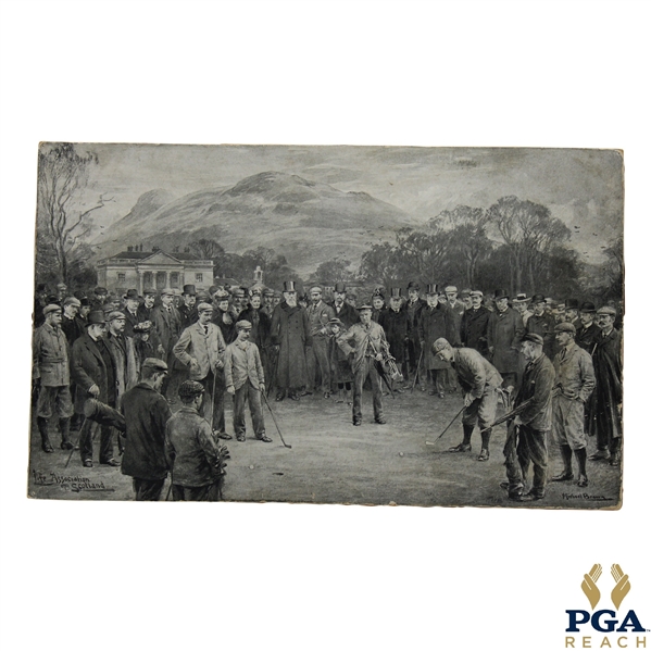 Life Association of Scotland March 26th 1898 Match at Duddingston Michael Brown Print On Board