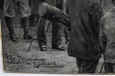 Life Association of Scotland March 26th 1898 Match at Duddingston Michael Brown Print On Board