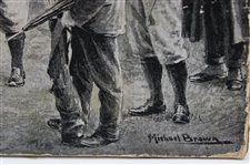 Life Association of Scotland March 26th 1898 Match at Duddingston Michael Brown Print On Board