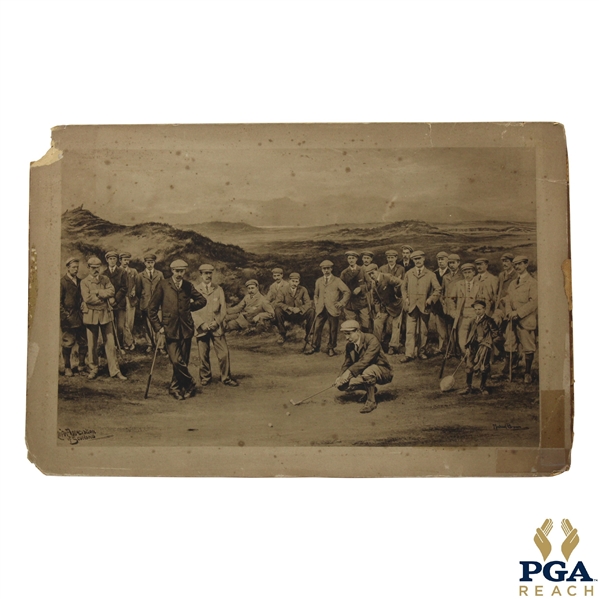 Life Association of Scotland June 8th 1903 Prestwick International Foursome Michael Brown Print On Board
