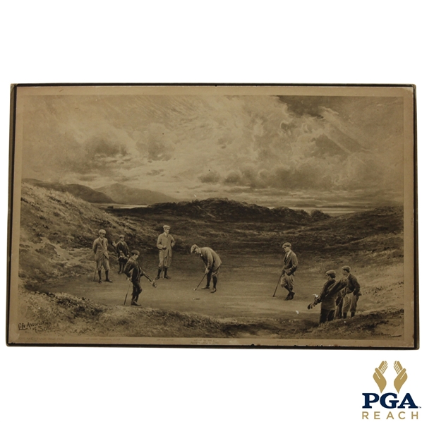 Life Association of Scotland Hoylake Punch Bowl Hole Michael Brown Print On Board