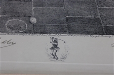 1915 W. Dendy Sadler & James Dobie Practicing Inside Print - Framed