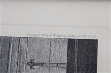 1915 W. Dendy Sadler & James Dobie Practicing Inside Print - Framed