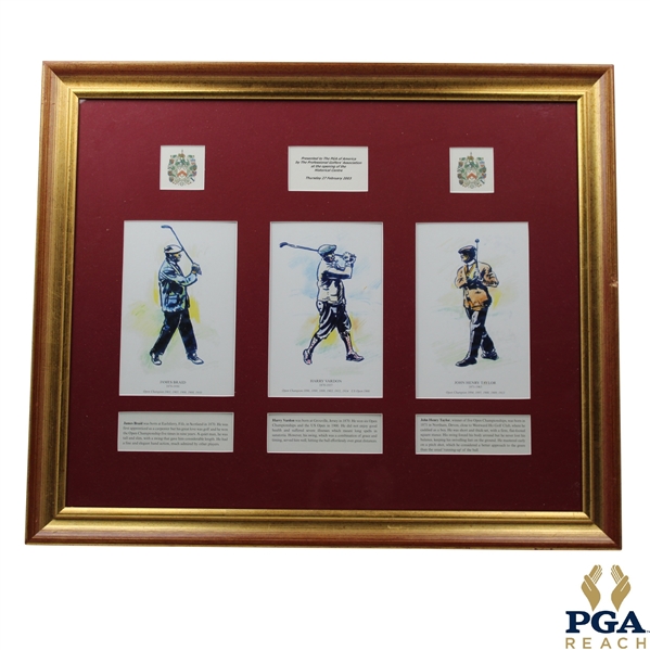 James Braid, Harry Vardon & John Henry Taylor Presentation Piece Presented To PGA Of America