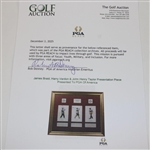 James Braid, Harry Vardon & John Henry Taylor Presentation Piece Presented To PGA Of America