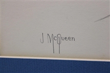 Babe Zaharias J. McQueen Original Sketch Portrait On Board