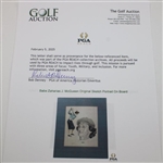 Babe Zaharias J. McQueen Original Sketch Portrait On Board