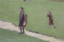 Artist Cecil Aldin Ltd Ed North Berwick Golf Course Original Color Lithograph