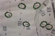 1939 Indiana State High School Golf Championship at Indianapolis Speedway Course Champ Round Map