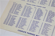 1963 Palm Springs Golf Classic First Day Pairing Sheet - Jack Nicklaus Win #4