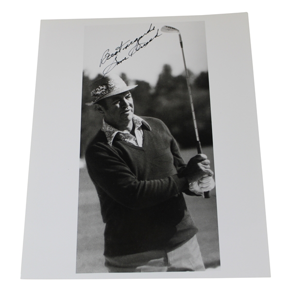 Sam Snead Signed Post Swing B & W Photo JSA ALOA