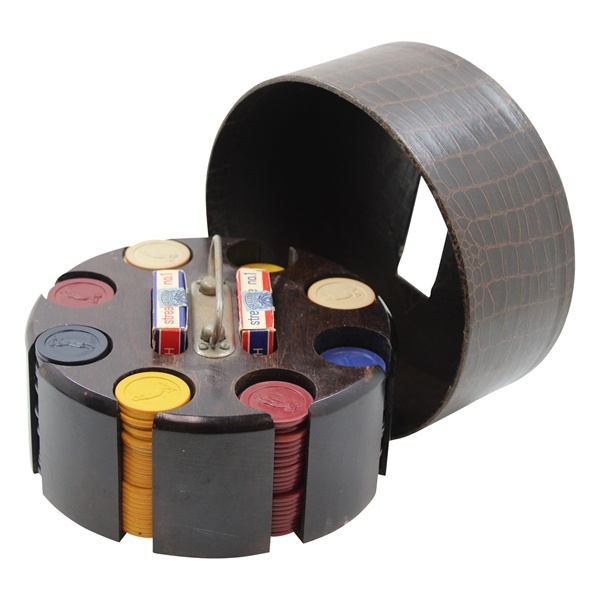 200 Clay Poker Chip In Turntable Holder