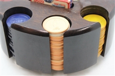 200 Clay Poker Chip In Turntable Holder