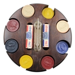 200 Clay Poker Chip In Turntable Holder