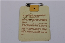 Sandy Lyle Signed 1988 Masters Tournament SERIES Badge #A8548 JSA ALOA