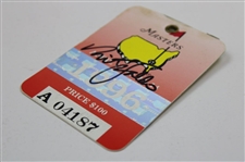 Nick Faldo Signed 1996 Masters Tournament SERIES Badge #A04187 JSA ALOA