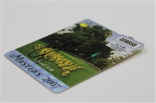 Zach Johnson Signed 2007 Masters Tournament SERIES Badge #Q08858 JSA ALOA