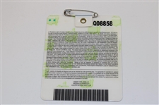 Zach Johnson Signed 2007 Masters Tournament SERIES Badge #Q08858 JSA ALOA