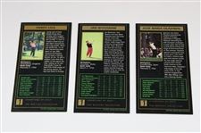 Jose Maria Olazabal, Sandy Lyle & Ian Woosnam Signed Masters GSV Golf Cards JSA ALOA