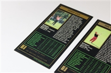 Jose Maria Olazabal, Sandy Lyle & Ian Woosnam Signed Masters GSV Golf Cards JSA ALOA