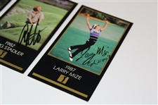 Billy Casper, Craig Stadler & Larry Mize Signed Masters GSV Golf Cards JSA ALOA