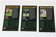 Billy Casper, Craig Stadler & Larry Mize Signed Masters GSV Golf Cards JSA ALOA