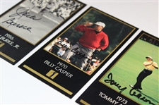 Jack Burke, Billy Casper, Tommy Aaron & Gary Player Signed Masters GSV Golf Cards JSA ALOA