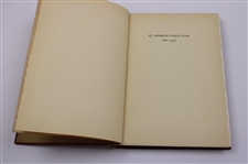  'St. Andrews Golf Club 1888-1938' First Edition Book