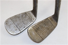 Wood Shafted 5 Mashie & 7 Mashie Niblic Irons 'Bobbys Own'