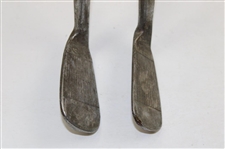 Wood Shafted 5 Mashie & 7 Mashie Niblic Irons 'Bobbys Own'